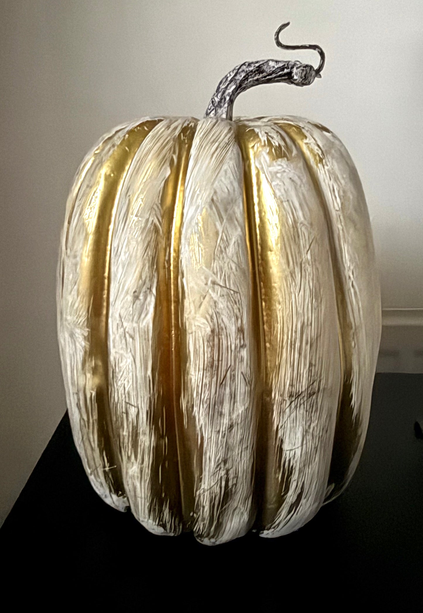 Set Of 2 Gold Effect Pumpkins
