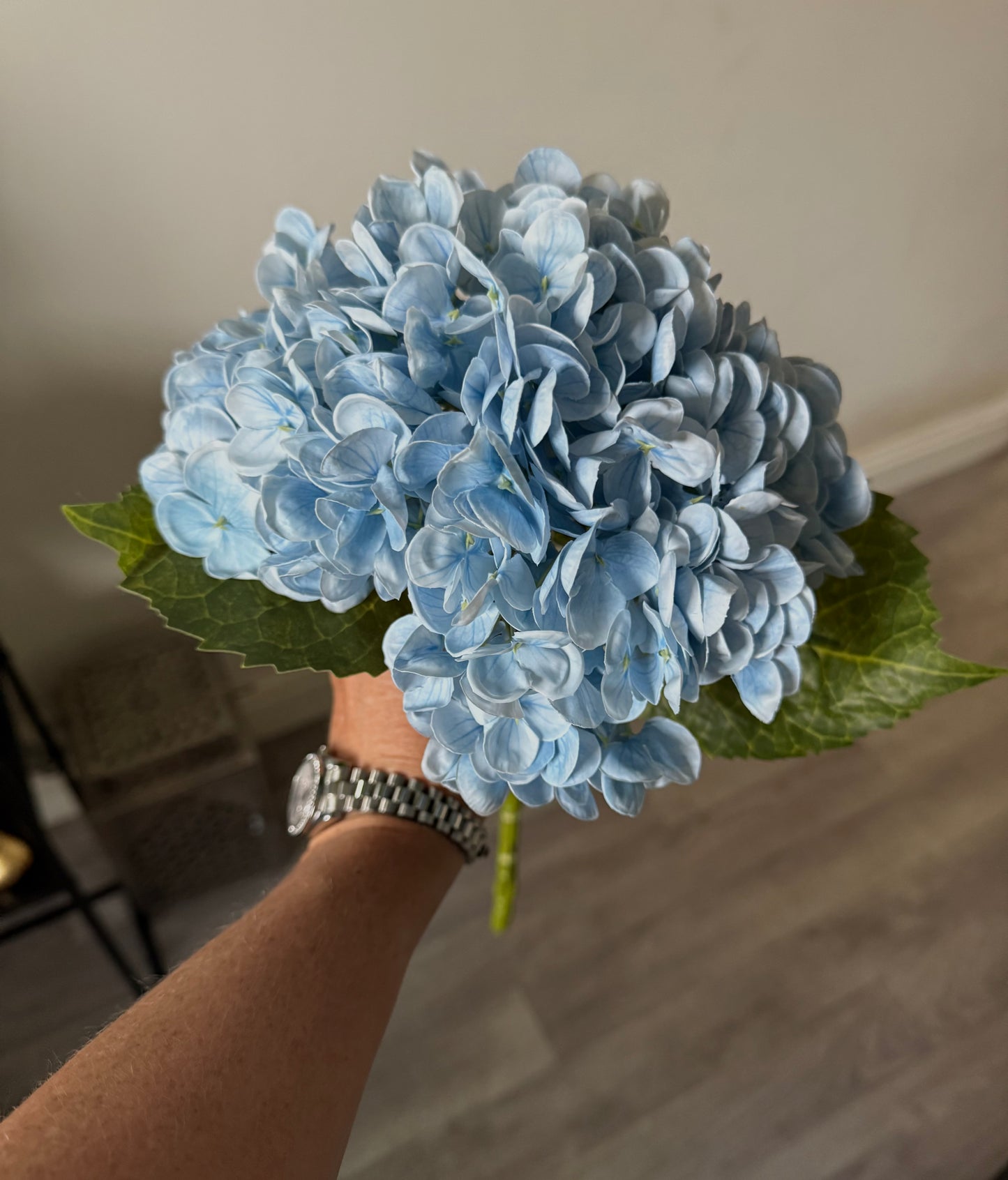 Blue Artificial Large Hydrangea