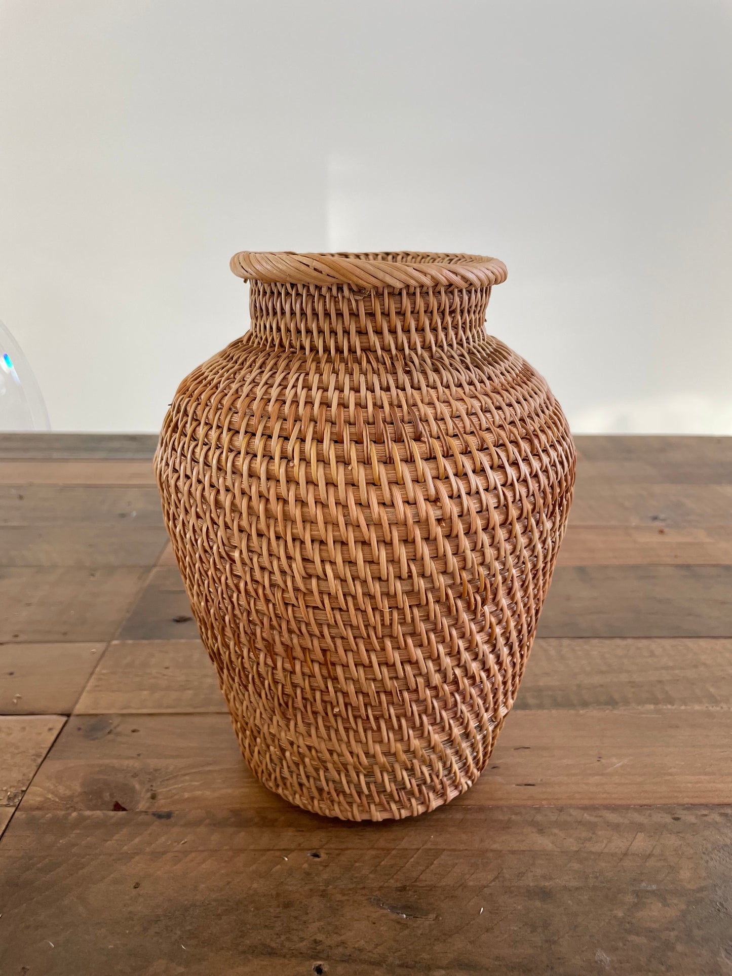 The Haisley Woven Natural Wicker Vase