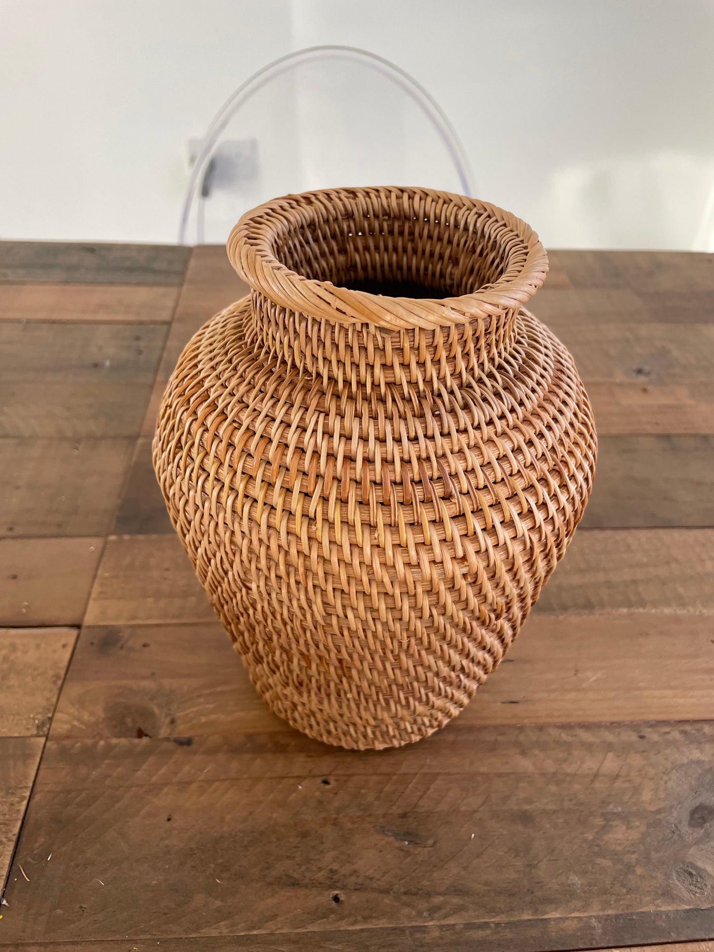 The Haisley Woven Natural Wicker Vase