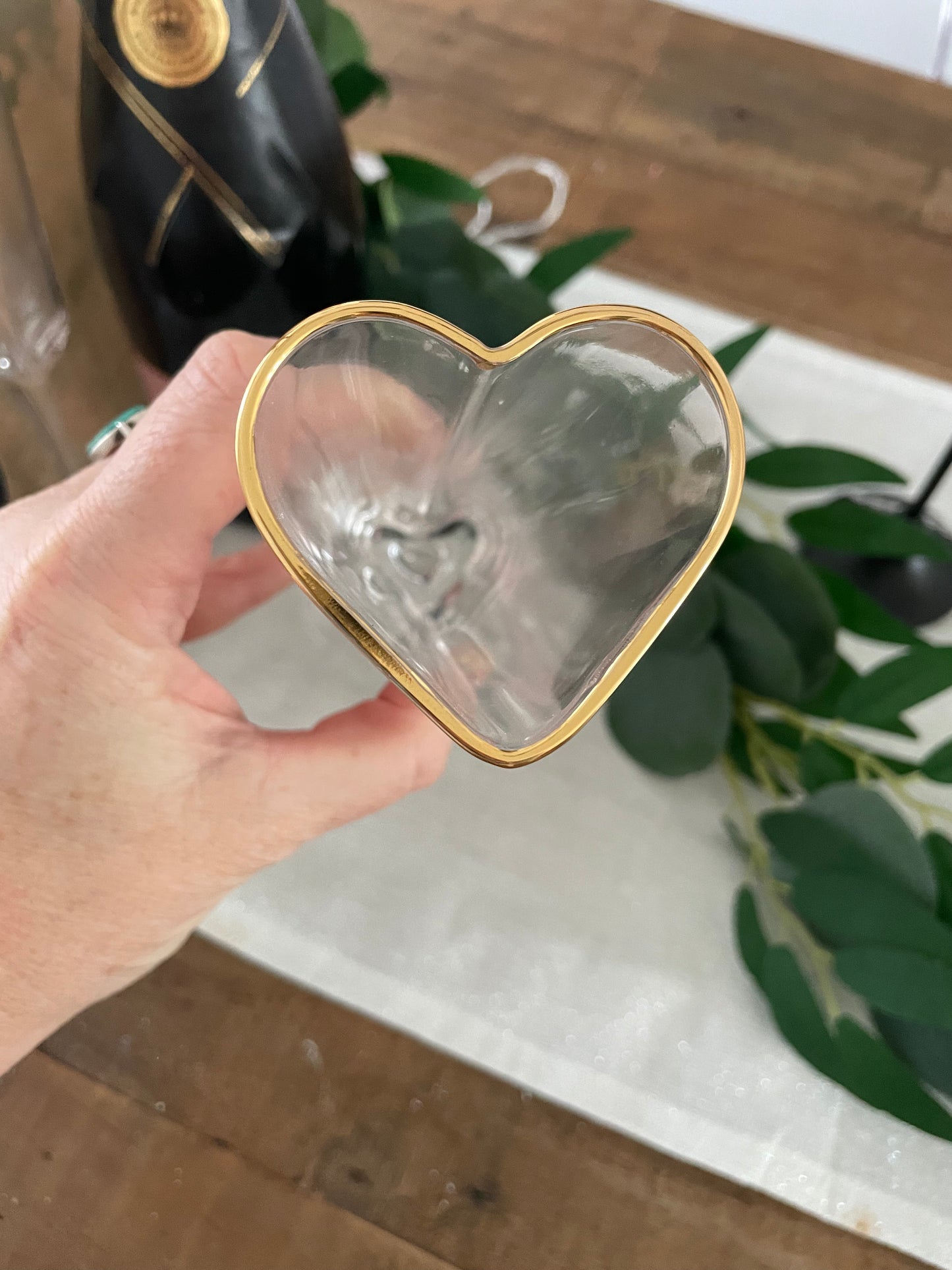 Heart Shaped Glass Champagne Glasses