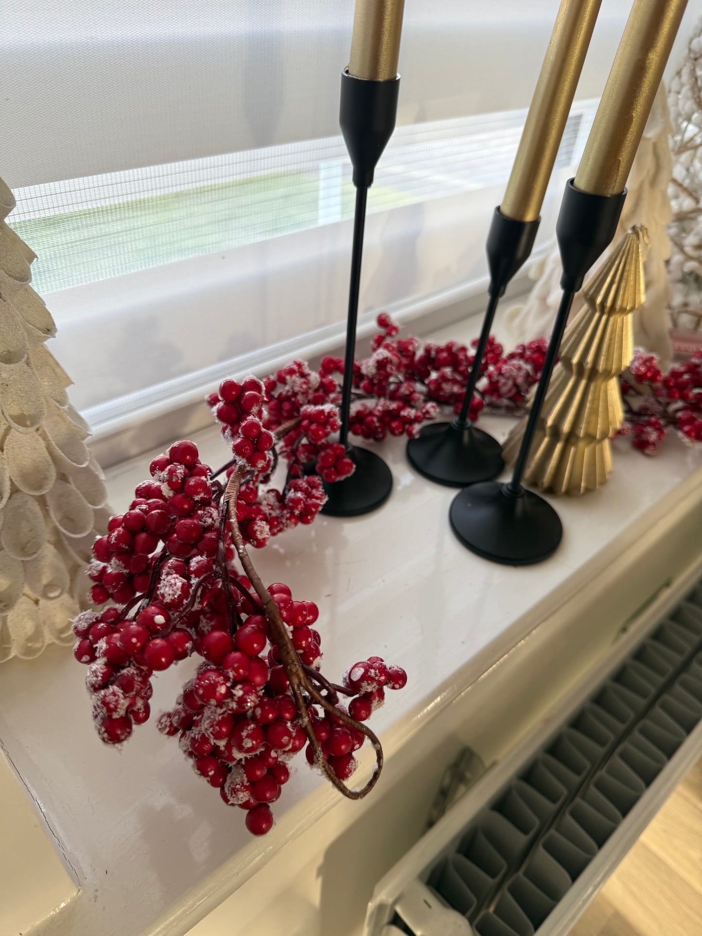 Gold Christmas Tree Candle