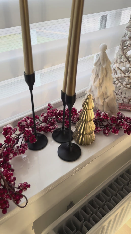 Gold Christmas Tree Candle